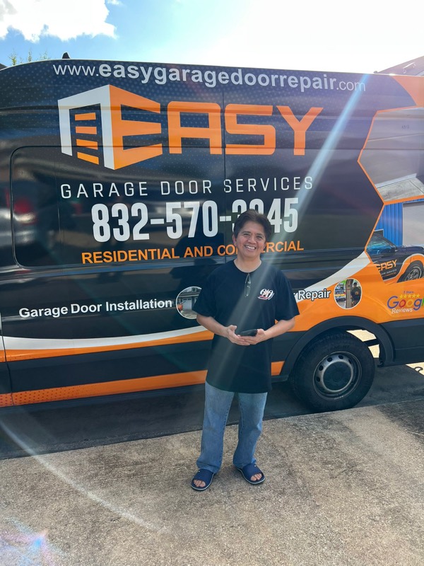 Easy Garage Door tech in branded uniform